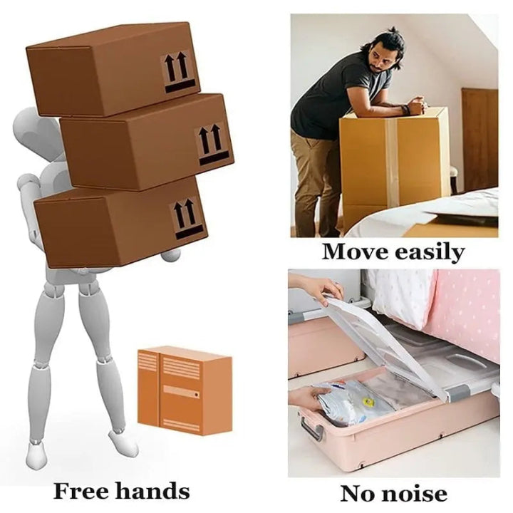 GlideRoll™ | Self-adhesive 360° rollers – Move everything effortlessly and quietly (tool-free installation) (8 pieces)