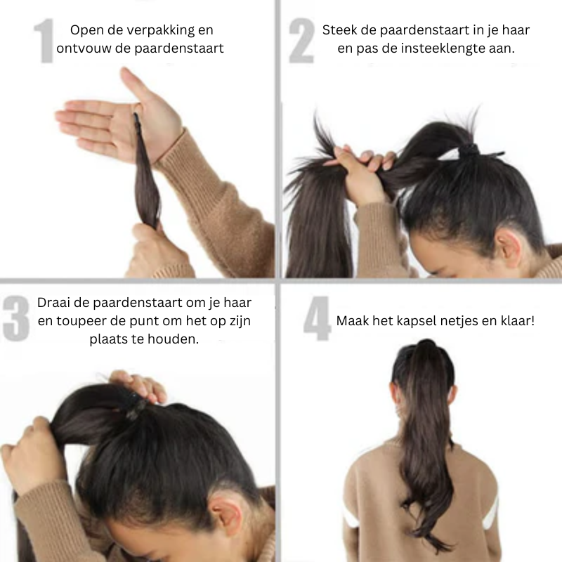 Leah™ | Double style ponytail for a full