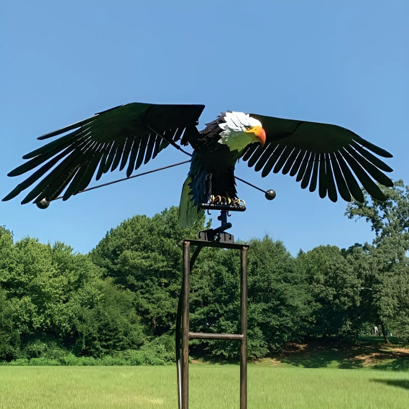 GardenAdler | Elegant wrought iron wind chime bird