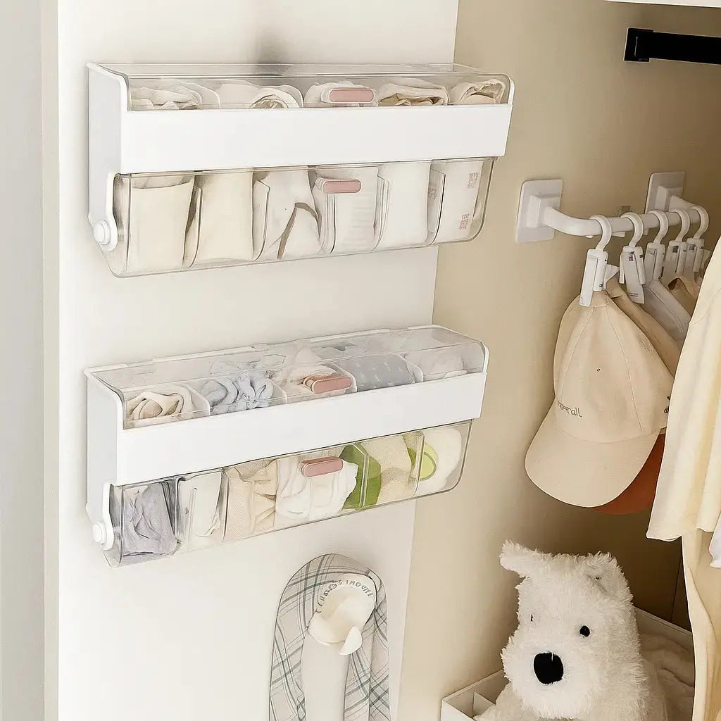 ClariDraw™ | Wall-mounted drawer organizer — Can also be used in the office, bathroom, and kitchen