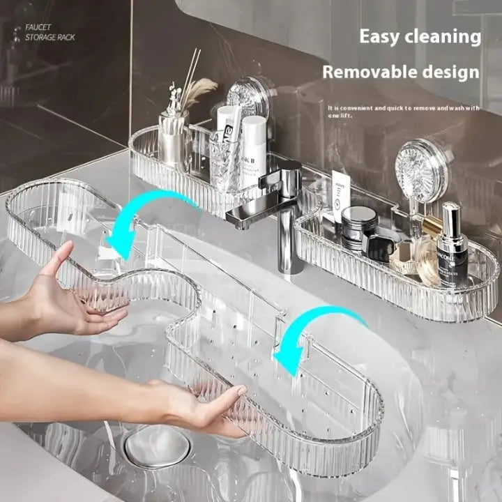 SinkSpace™ | Heavy-duty faucet shelf — Reliably holds heavy care products