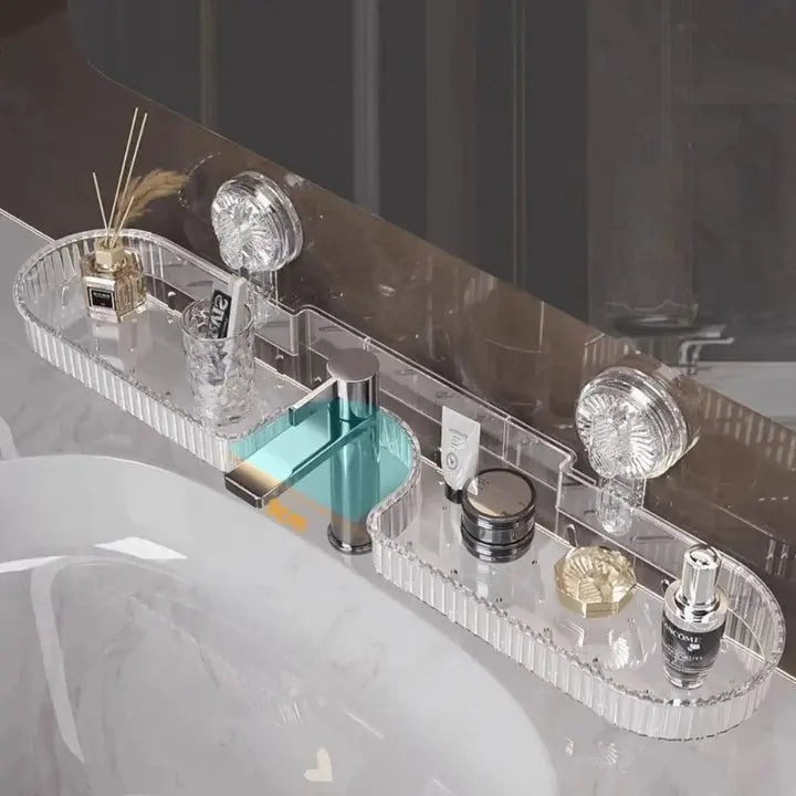 SinkSpace™ | Heavy-duty faucet shelf — Reliably holds heavy care products