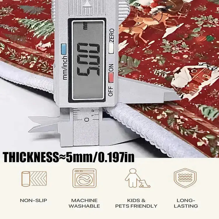 SnowHaven™ | Christmas rug with winter motif | 60×160 cm
