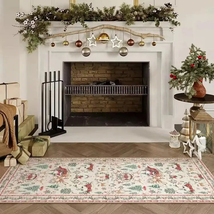 SnowHaven™ | Christmas rug with winter motif | 60×160 cm