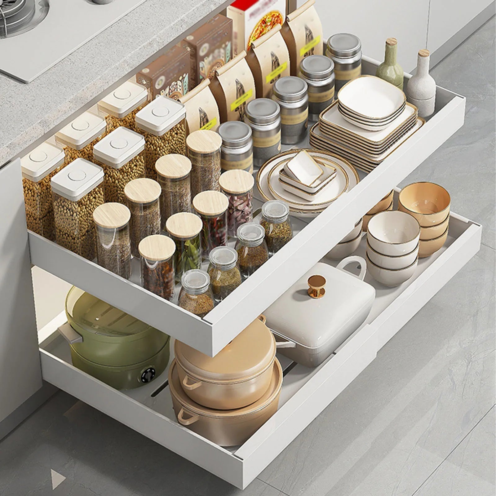 FlexiShelf Pro™ | Finally, perfect organization that makes everyday kitchen tasks easier