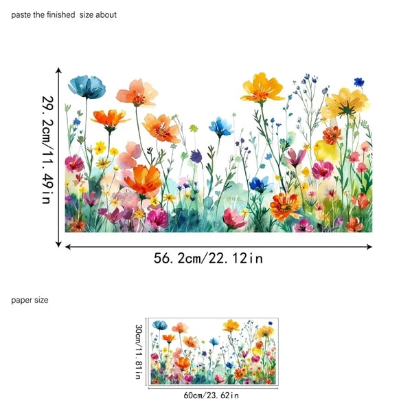 VividBlossom™ | Floral Window Sticker