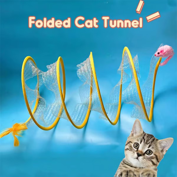 KittyMaze™ | Collapsible cat tunnel with integrated toy