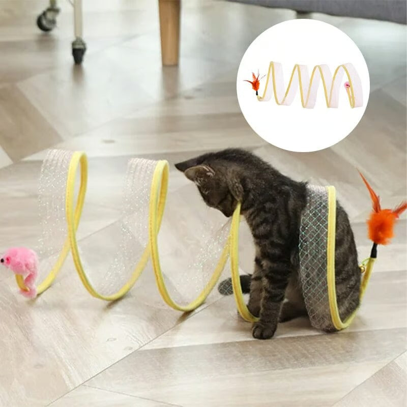 KittyMaze™ | Collapsible cat tunnel with integrated toy