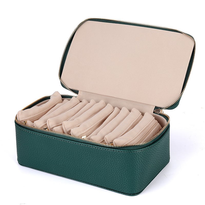 LuxeView™ | Travel jewelry box with transparent pouches
