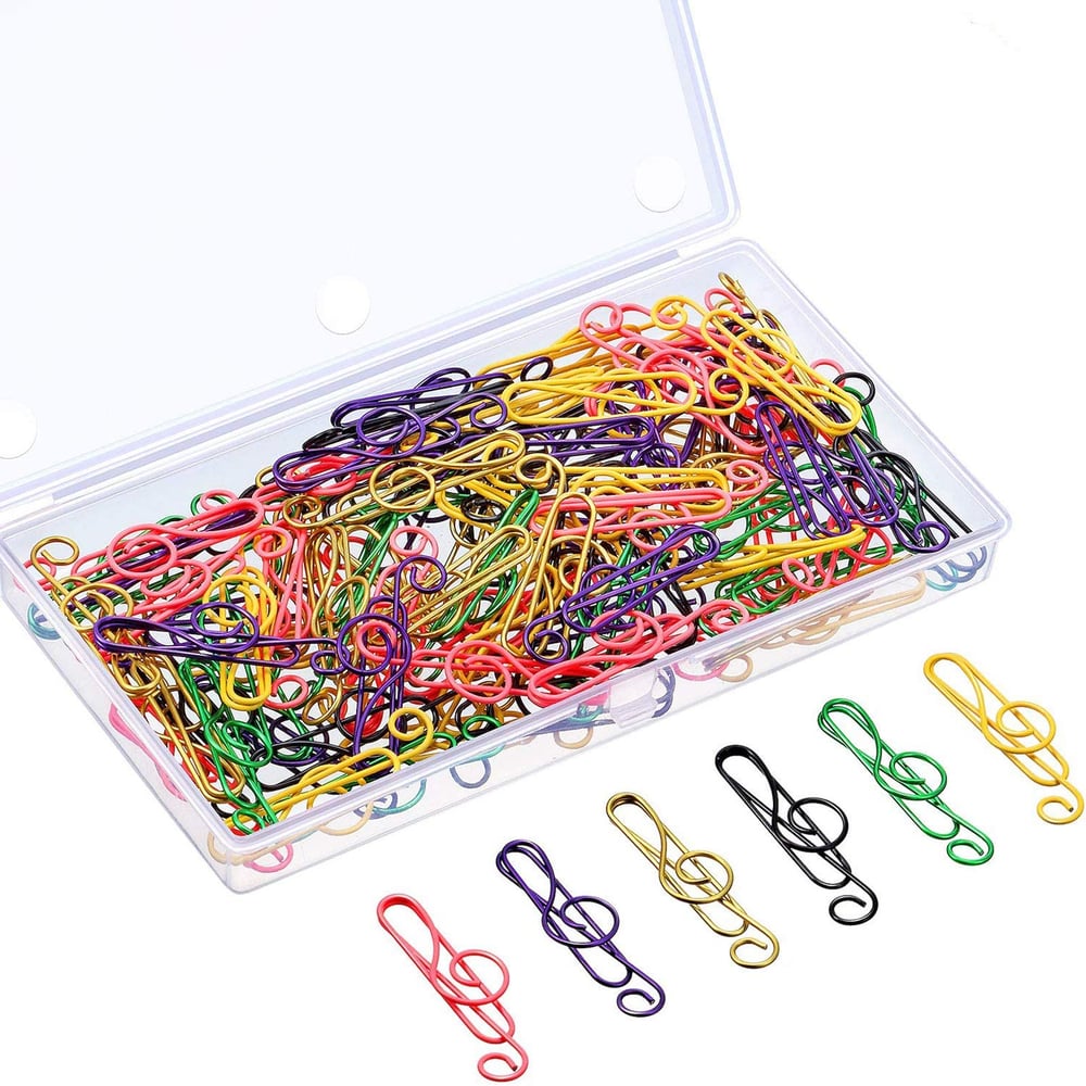 MusicNote™ | Music note paper clips - for school, office & creative gifts