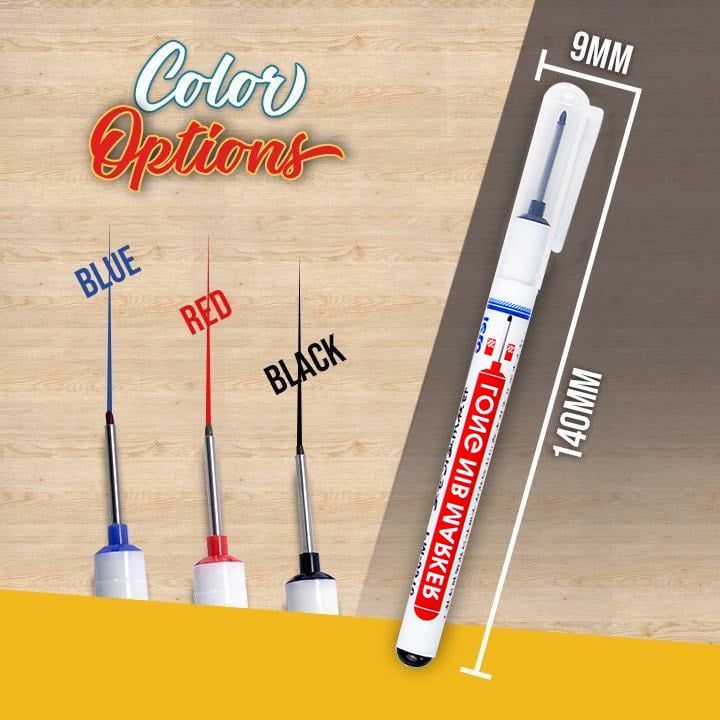 DeepReach™ | Deep hole marker with long tip - smudge-proof & waterproof (set of 3)