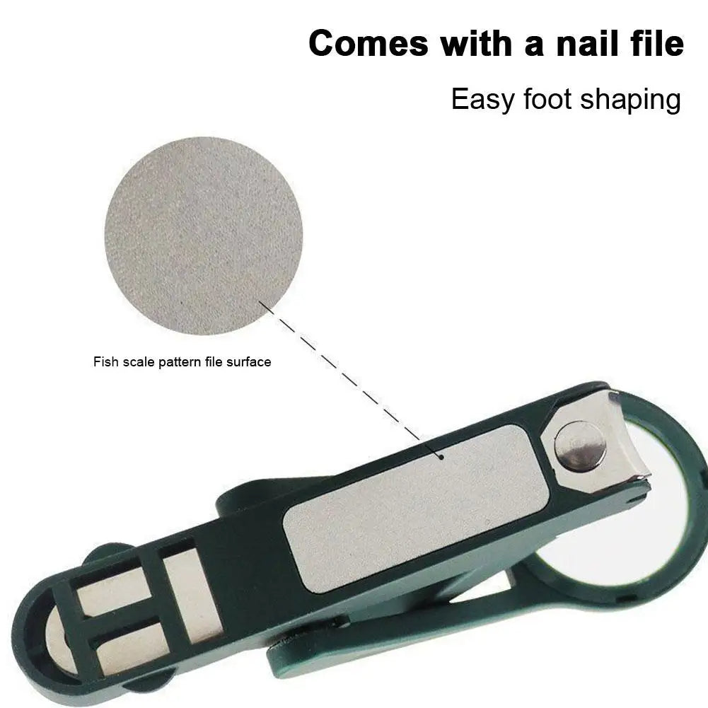 ClearClip™ | Compact Magnifying Glass Nail Cutter for Precision Grooming
