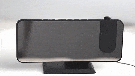 Astronatic™ | LED projection alarm clock – digital with ceiling projection, FM radio, temperature display, and USB port