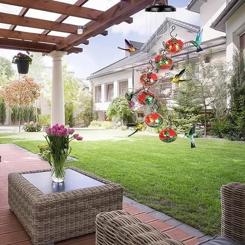 NectarBells | Charming wind chimes hummingbird feeder