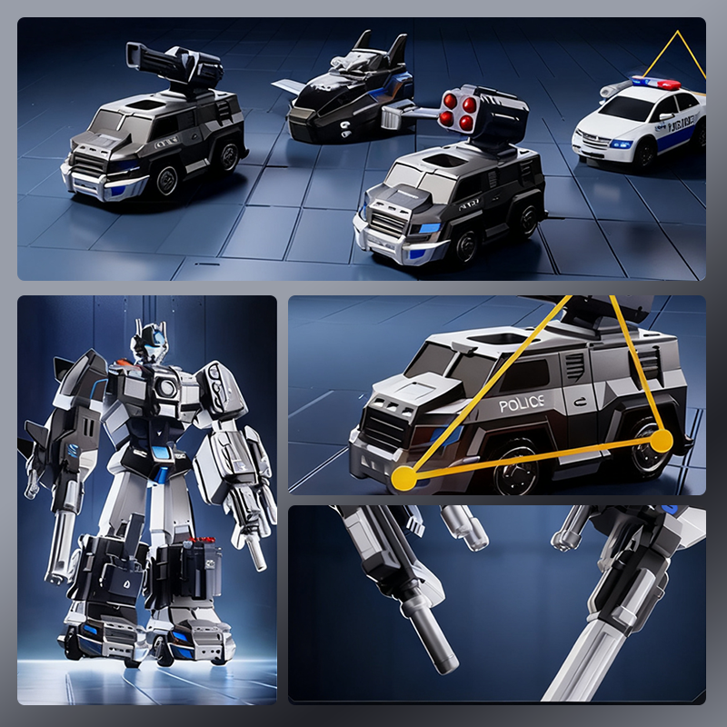 50% OFF | 9-in-1 MorphoMax™ | 9-in-1 transforming toy for children – vehicles, robots & creative building