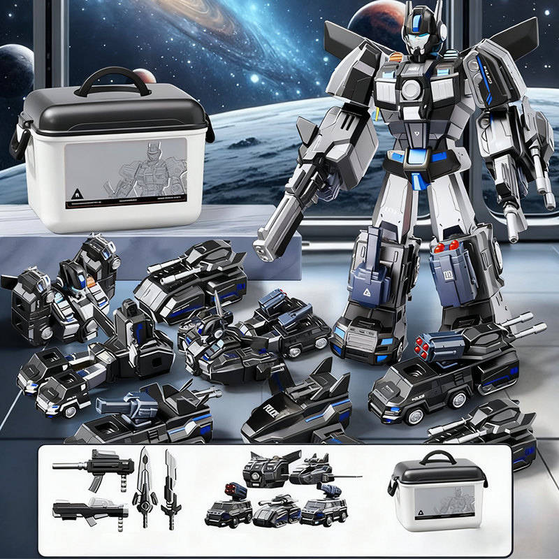 50% OFF | 9-in-1 MorphoMax™ | 9-in-1 transforming toy for children – vehicles, robots & creative building