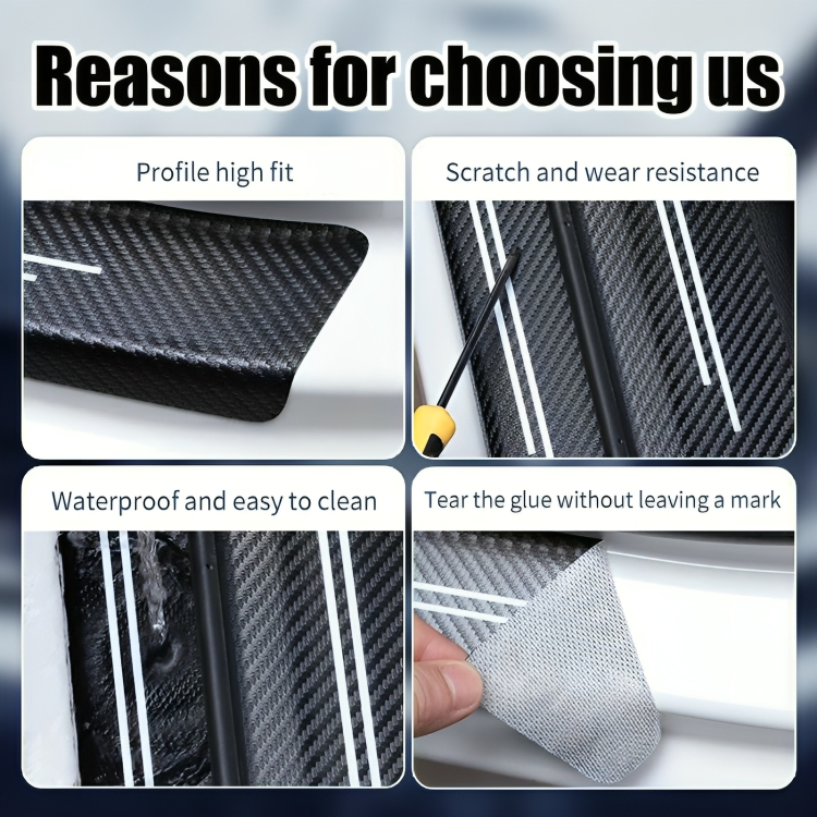 1+1 FREE | StepSafe™ | Carbon fibre door protection sticker [Last day discount].