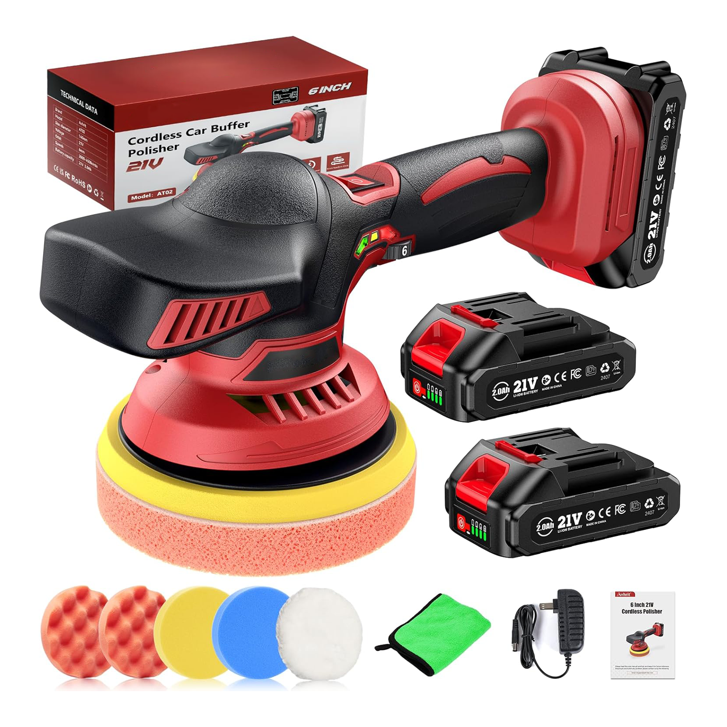 50% DISCOUNT | TurboShine™ | Cordless Dual-Action Polisher – Professional Car Polishing Machine for Scratches, Swirls & High Gloss | Cordless Polisher for Cars, Furniture & Leather