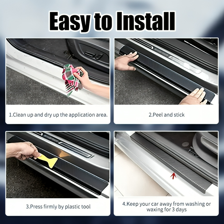1+1 FREE | StepSafe™ | Carbon fibre door protection sticker [Last day discount].