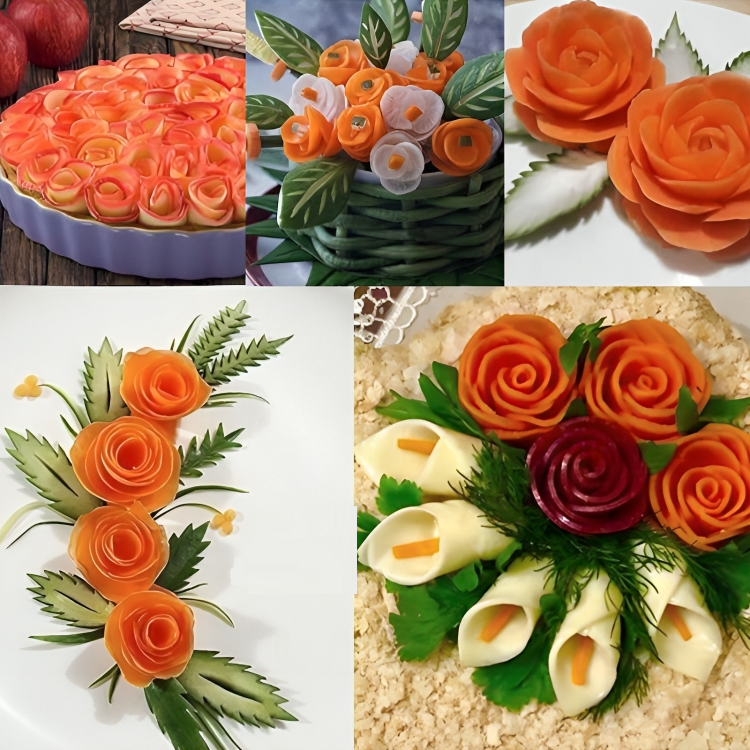 FloraPeel | Flower-like spiral cutter for vegetables