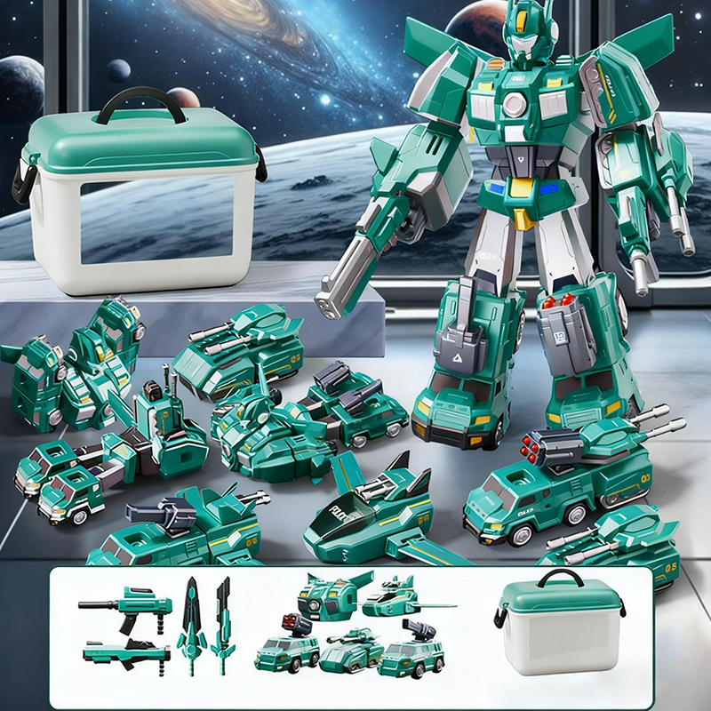 50% OFF | 9-in-1 MorphoMax™ | 9-in-1 transforming toy for children – vehicles, robots & creative building