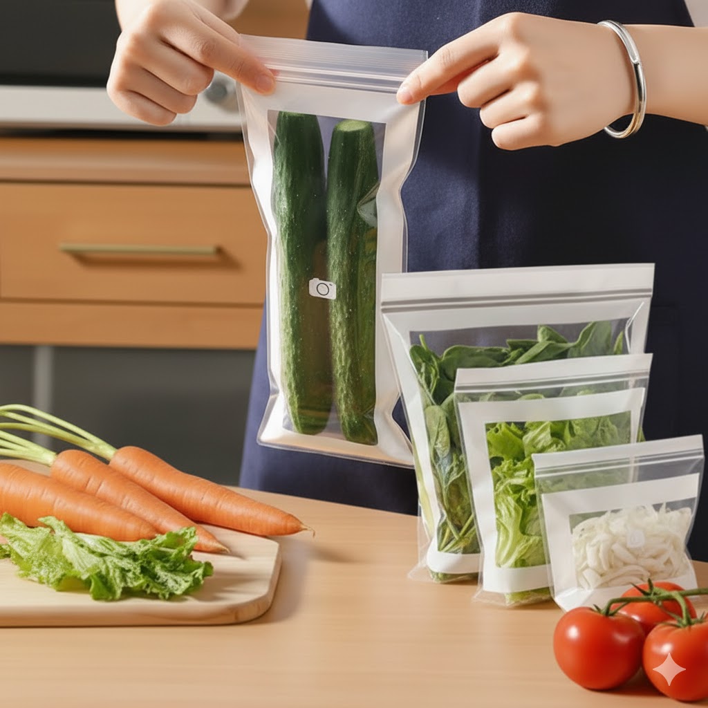 1+1 FREE | FreshLocka™ | Reusable Ziplock Bags – Airtight Food Storage for Freshness & Organization