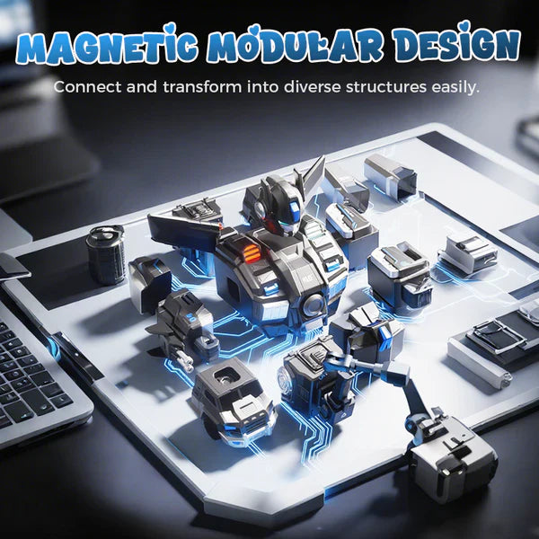 50% OFF | 9-in-1 MorphoMax™ | 9-in-1 transforming toy for children – vehicles, robots & creative building