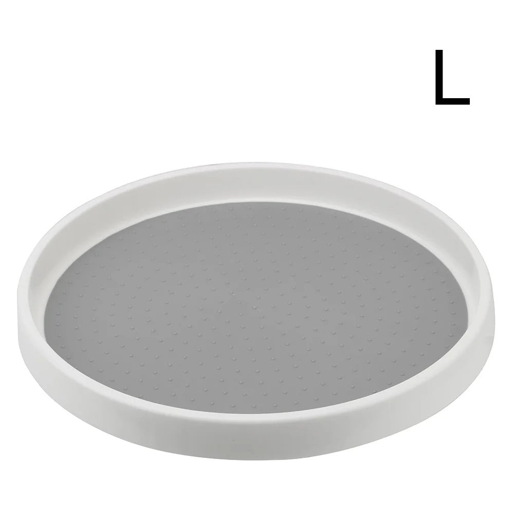 Turna™ | Round kitchen turntable organizer with 2 tiers