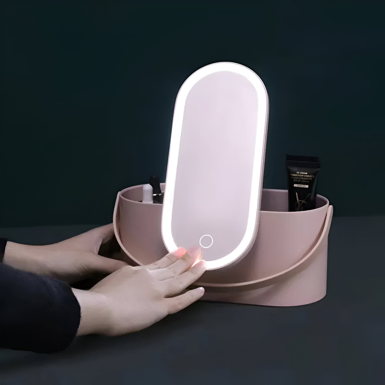 GlamBox | The Makeup Mirror with LED Lighting for On-the-Go Beauty