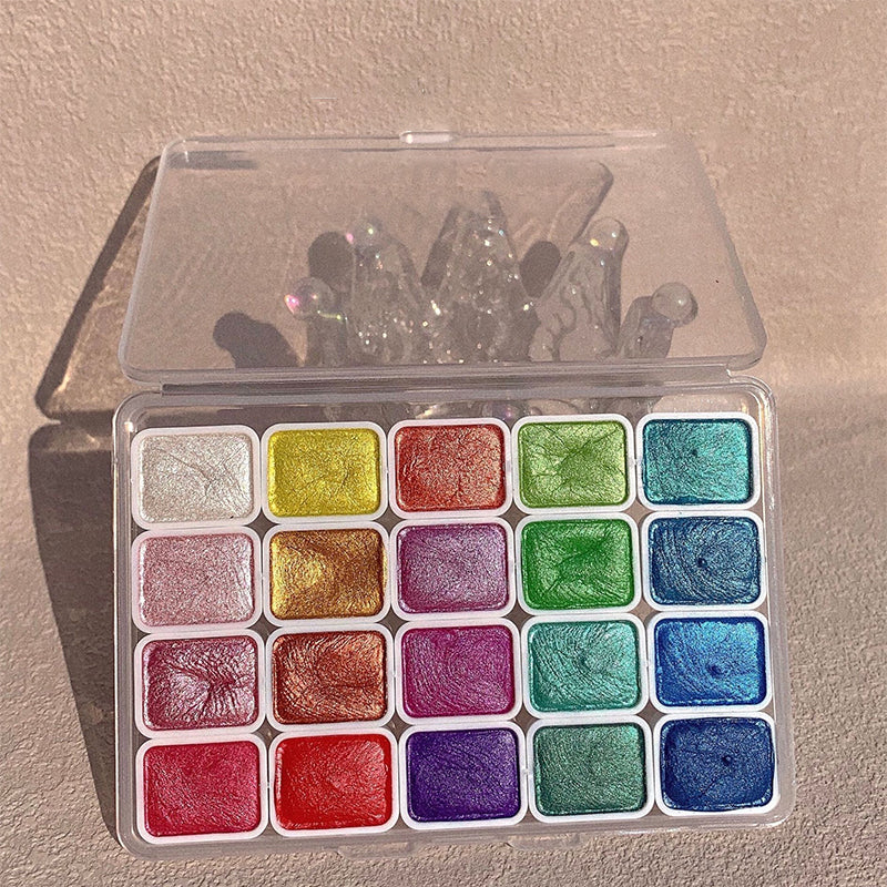 50% Discount | AcrylicPalet™ | Sparkling colours that bring watercolours to life (20 colours) [Last day discount].