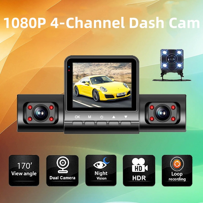 DriveGuard 360™ | 4-channel dashcam with 1080P & night vision