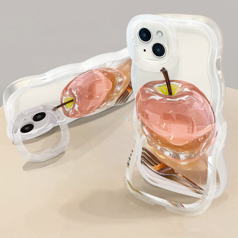 1+1 Free | ClearCore™ | Apple pattern transparent cell phone case for iPhone with stylish protection