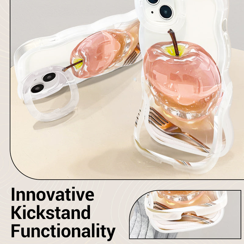 1+1 Free | ClearCore™ | Apple pattern transparent cell phone case for iPhone with stylish protection