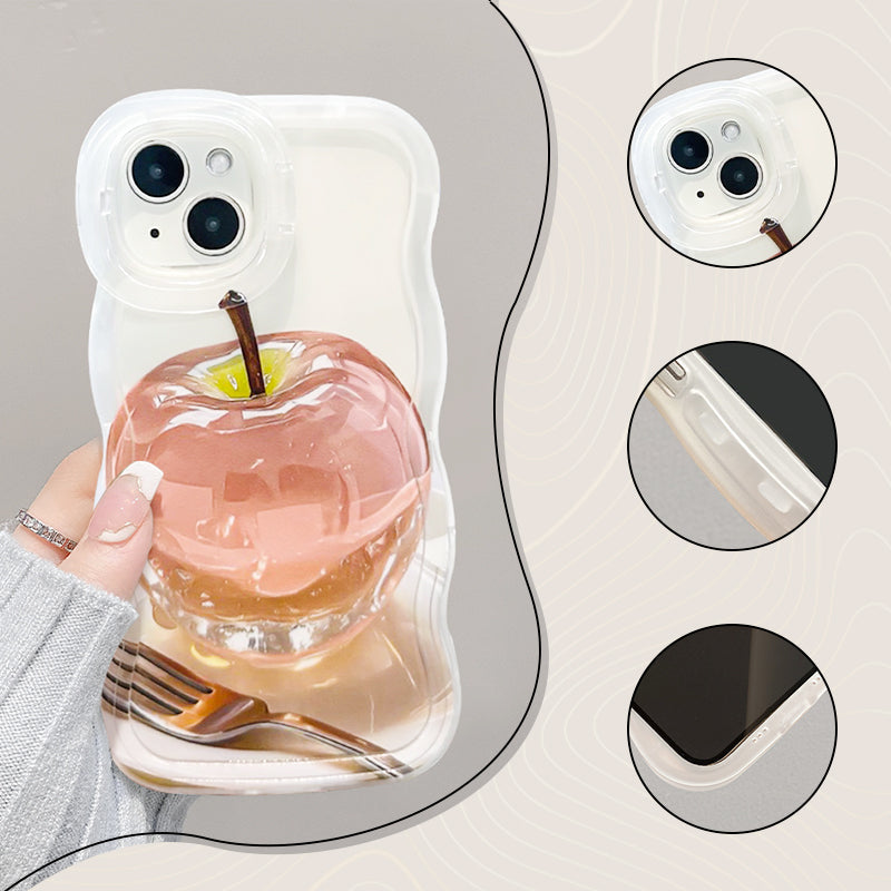 1+1 Free | ClearCore™ | Apple pattern transparent cell phone case for iPhone with stylish protection