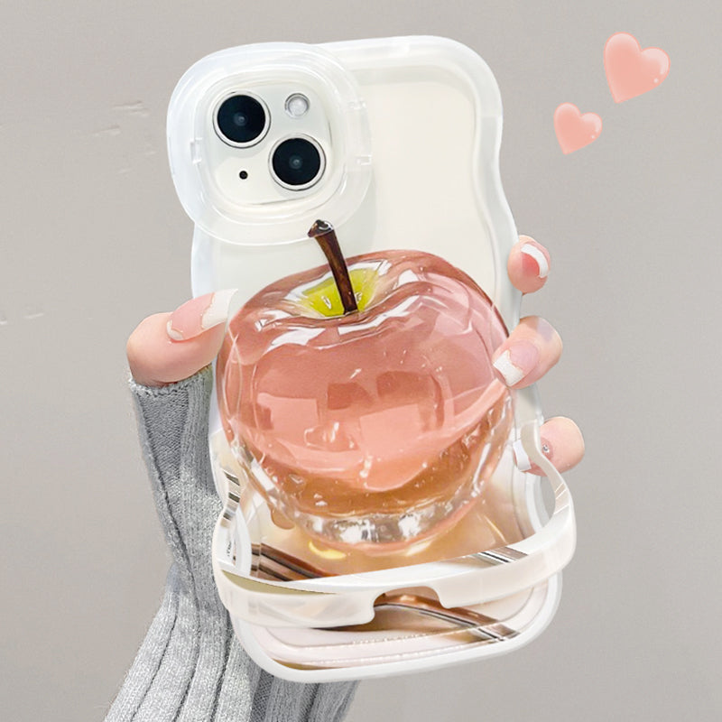 1+1 Free | ClearCore™ | Apple pattern transparent cell phone case for iPhone with stylish protection