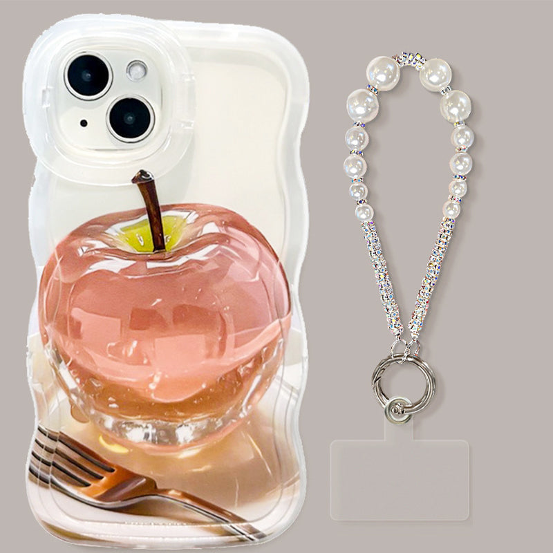 1+1 Free | ClearCore™ | Apple pattern transparent cell phone case for iPhone with stylish protection