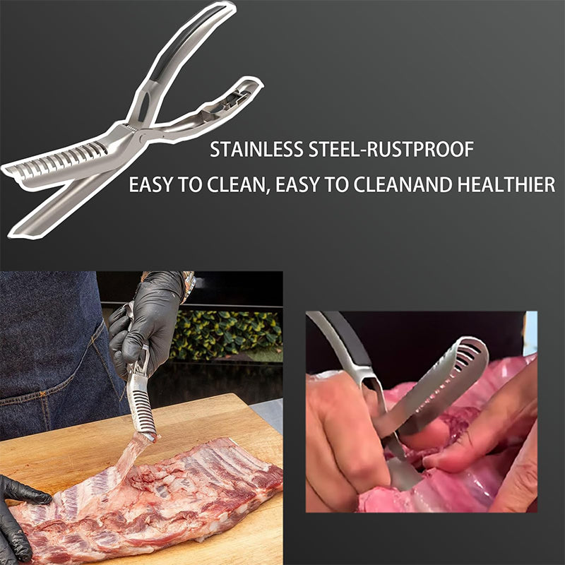 1+1 Free | GrillMasterPro™ | Stainless steel BBQ tongs - Perfect grip for ribs & more