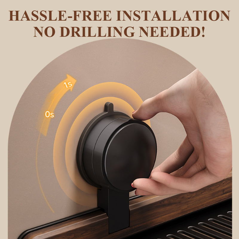 WallNutGrip™ | Walnut shower shelf with suction cup