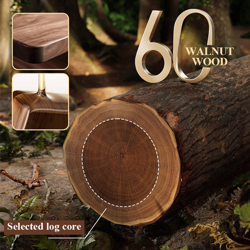 WallNutGrip™ | Walnut shower shelf with suction cup