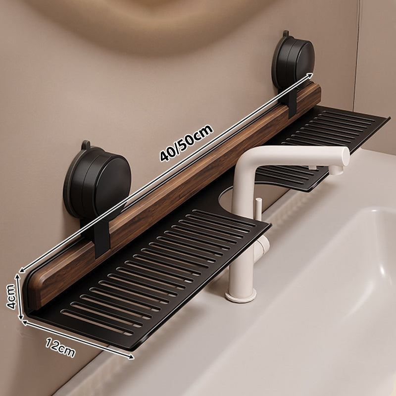 WallNutGrip™ | Walnut shower shelf with suction cup