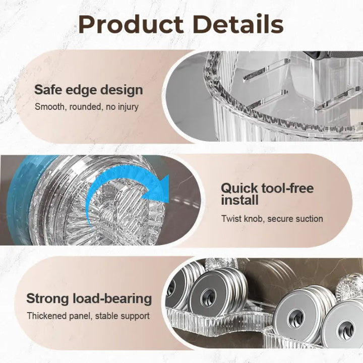 SinkSpace™ | Heavy-duty faucet shelf — Reliably holds heavy care products